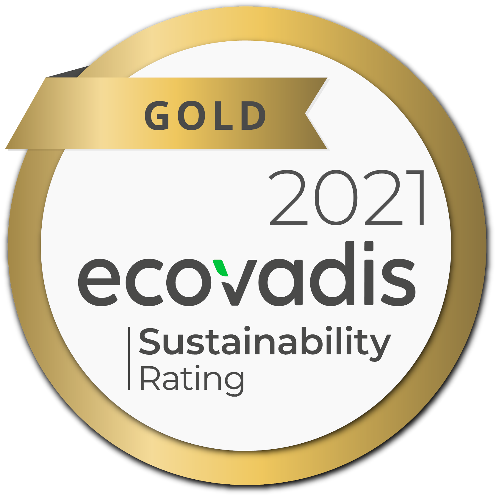 Ecovadis Gold logo 2021