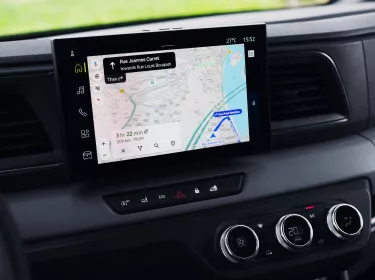 Renault Trucks Master Red EDITION Exclusive - detail of the navigation screen on the dashboard