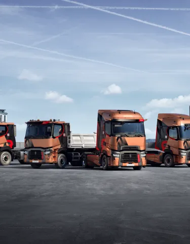 line up image showing the full Renault Trucks Model Year 2027 TCK range